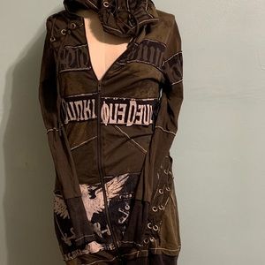 Salvage tunic zip up medium bnwt